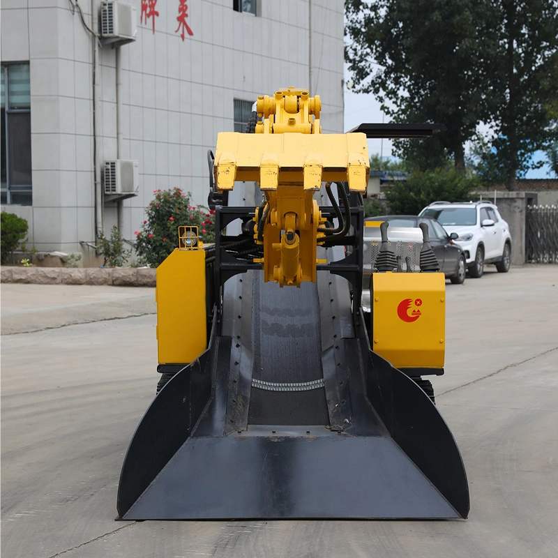 Explosion-proof crawler slag raking machine for coal mines