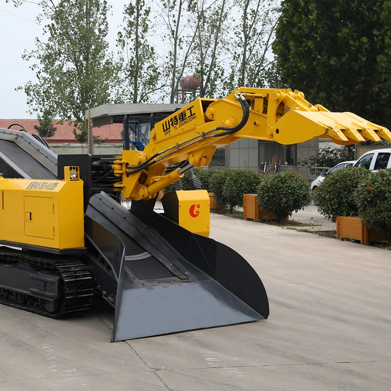 Explosion-proof crawler slag raking machine for coal mines