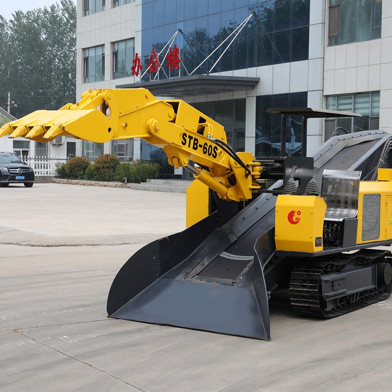 Explosion-proof crawler slag raking machine for coal mines