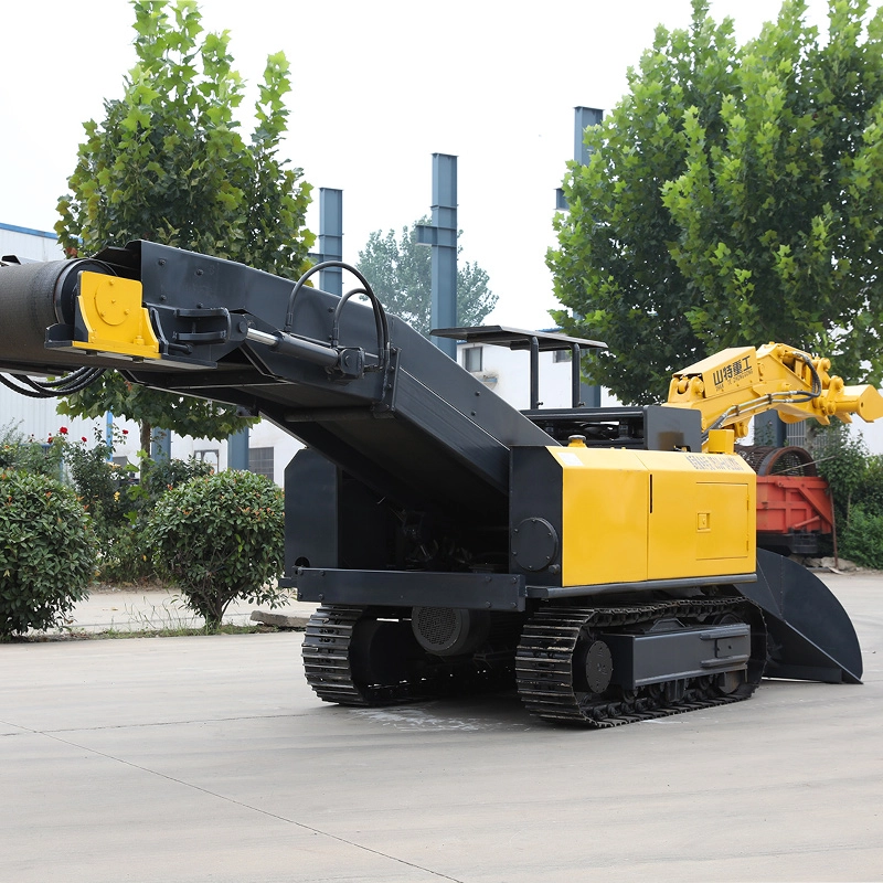 Explosion-proof crawler slag raking machine for coal mines