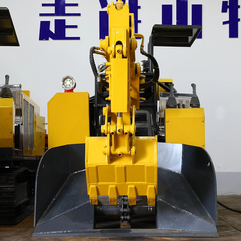 Crawler-type slag raking machine