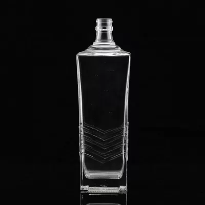 Transparent or custom glass bottles 250ml, 500ml, 700ml square glass wine bottles
