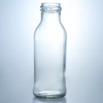The material of the cup body is glass. It is a glass juice coffee bottle with a screw cap and a transparent milk bottle with a capacity of 250ml or 500ml