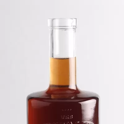 Engraved agave glass bottle, 750 ml 1 liter, round, cork-sealed type